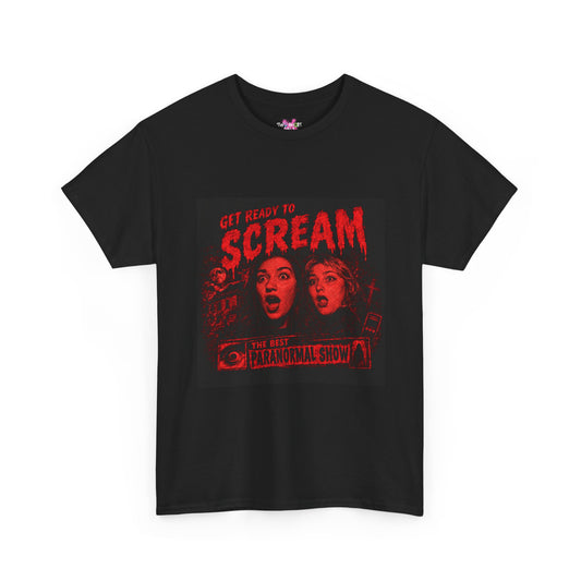 Horror 'Get Ready to Scream' Tee – Vintage Paranormal Show Graphic T-Shirt